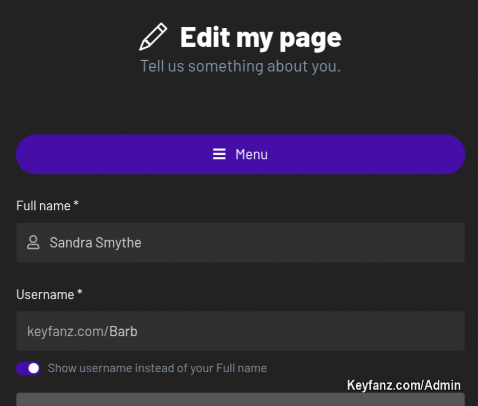 IN YOUR MENU SETTINGS REMEMBER TO TOGGLE THE DISPLAY USERNAME SWITCH